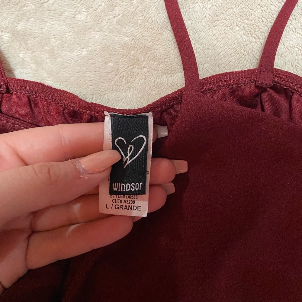 Maroon short dress